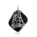 Bold Ebony Wood Pendant, image 