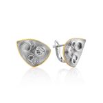 Stylish Silver Crystal Earrings, image 