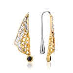 Honeycomb Motif Silver Sapphire Set, Ring Size: Adjustable, image , picture 6