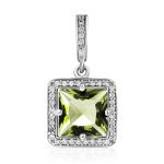 Refined Silver Pendant With Tourmaline And Crystals, image 