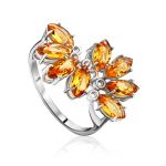 Lustrous Silver Citrine Ring, Ring Size: 9 / 19, image 