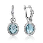 Transformable Silver Dangles With Topaz And Crystals, image 