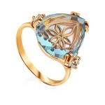 Light Blue Quartz Ring, Ring Size: 7 / 17.5, image 