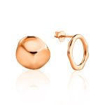 Mismatched Rose Gold Plated Silver Earrings The Liquid, image 