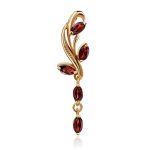 Curvaceous Gilded Silver Garnet Ring, Ring Size: 6.5 / 17, image , picture 6