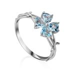 Cute Silver Topaz Ring, Ring Size: 6 / 16.5, image 