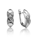 Textured Silver Earrings, image 