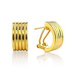 Chunky Gilded Silver Half Hoop Earrings The ICONIC, image 