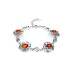 Classy Silver Pendant With Cognac Amber The Tivoli, image , picture 8