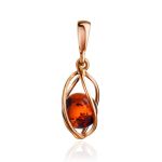 Gold-Plated Pendant With Cognac Amber The Algeria, image 