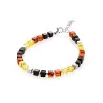 Stylish Multicolor Amber Square Beaded Necklace The Sugar, image , picture 7