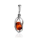 Twist Amber Pendant In Sterling Silver The Algeria, image 