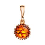 Cognac Amber Ring In Gold-Plated Silver The Brunia, Ring Size: 10 / 20, image , picture 8