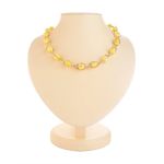 Honey Amber Necklace In Gold-Plated Silver The Algeria, image 