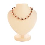 Cognac Amber Necklace In Sterling Silver The Algeria, image 