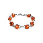 Cognac Amber Necklace In Sterling Silver The Algeria, image , picture 6