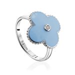 Clover Design Blue Enamel Diamond Earrings The Heritage, image , picture 4