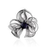 Floral Design Silver Pearl Earrings, image , picture 6