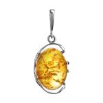 One Size Amber Ring In Sterling Silver The Vivaldi, Ring Size: Adjustable, image , picture 7