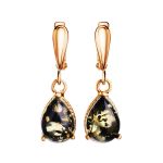 Drop Amber Earrings In Gold-Plated Silver The Twinkle, image 