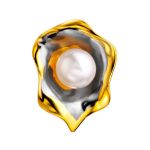 Bold Gold-Plated Ring With Cultured Pearl The Turandot, Ring Size: Adjustable, image , picture 7