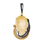 Gorgeous Gold-Plated Ring With Drop Cut Mammoth Tusk The Era, Ring Size: Adjustable, image , picture 6