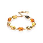 Multicolor Amber Ring In Gold-Plated Silver The Casablanca, Ring Size: 11.5 / 21, image , picture 8