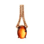 Amber Pendant In Gold-Plated Silver With Champagne Crystals The Raphael, image 