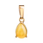 Honey Amber Pendant In Gold-Plated Silver The Twinkle, image 