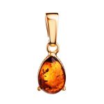 Gold-Plated Pendant With Cognac Amber The Twinkle, image 
