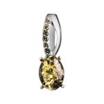 Amber Ring With Crystals In Sterling Silver The Raphael, Ring Size: 8 / 18, image , picture 6