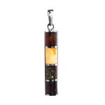 Bar Amber Pendant In Sterling Silver The London, image 