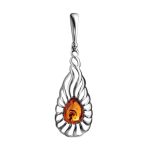 Elegant Cognac Amber Drop Earrings In Sterling Silver The Sevilla, image , picture 7