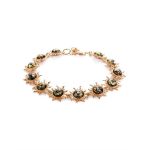 Link Amber Bracelet In Gold Plated Silver The Helios, image 