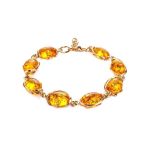 One Size Amber Ring In Gold-Plated Silver The Vivaldi, Ring Size: Adjustable, image , picture 10
