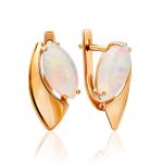 Refined Gold Opal Earrings, image 