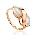 Ultra Feminine Gold Opal Earrings, image , picture 5