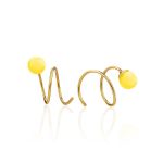 Gilded Silver Amber Spiral Hoop Earrings The Palazzo, image 