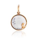 Elegant Gilded Silver Dendritic Opal Pendant, image 