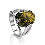 Faceted Amber Ring In sterling Silver The Jazz, Ring Size: 11.5 / 21, image 