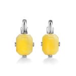Faceted Amber Earrings In Sterling Silver The Jazz, image 