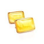 Square Cut Amber Pendant In Gold-Plated Silver The Copenhagen, image , picture 5
