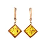One Size Square Amber Ring In Gold The Ovation, Ring Size: Adjustable, image , picture 6