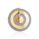 Gorgeous Gold Crystal Disc Pendant, image 