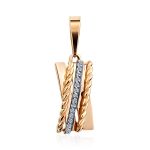 Timeless Design Gold Crystal Pendant, image 