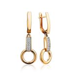 Geometric Design Gold Crystal Statement Pendant, image , picture 6