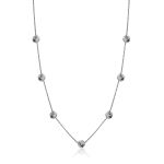 Silver Beaded Chain Necklace The Sparkling, image 