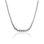 Glittering Silver Beaded Necklace The Sparkling, image 
