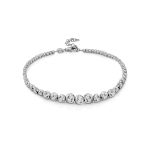 Chic Silver Beaded Bracelet The Sparkling, image 