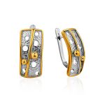 Bicolor Gilded Silver Band Ring, Ring Size: 8.5 / 18.5, image , picture 5